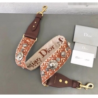 Best Price Dior Oblique Canvas Shoulder Strap with Medallions Caramel CD510026