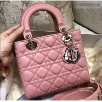 New Design Lady Dior My ABCDior Bag in Cannage with Badges CD510034 Pink 2019