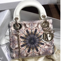 Luxurious Lady Dior Mini Bag in Cannage with Chain Multicolored KaléiDiorscopic Embroidered 510048 2019