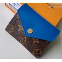 Crafted Louis Vuitton Monogram Canvas Zoé Wallet M63881 Bleu Jean 2019