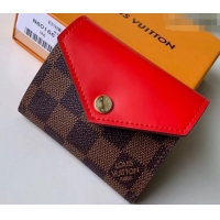 Good Quality Louis Vuitton Monogram Canvas Zoé Wallet N60166 Coquelicot 2019