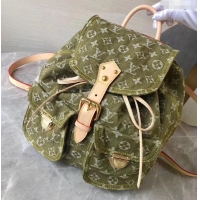 Good Looking Louis Vuitton Monogram Denim Sac A Dos Backpack PM Bag green