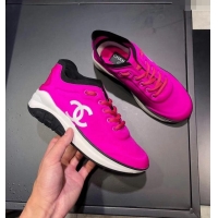 Buy Discount CHANEL FABRIC SNEAKERS G34763 Fuchsia 2019