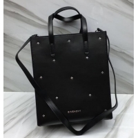 Luxury Discount Givenchy Calfskin Cross Studded Shopper Tote 501443 Black