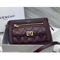 Grade Crafted Givenchy Pocket Shoulder Bag 501448 Burgundy