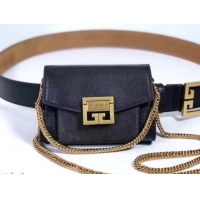 Good Looking Givenchy GV3 Lambskin Nano Belt Bag 501458 Black