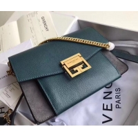 Best Product Givenchy GV3 Lambskin Shoulder Bag 501459 Green/Gold