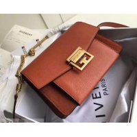 Discount Givenchy GV3 Lambskin Shoulder Bag 501459 Brown/Gold