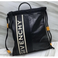 Best Luxury Givenchy Reverse Drawstring Backpack Bag 501518 Black/White