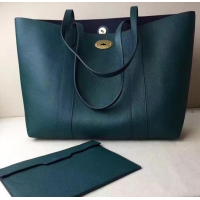 Luxury Mulberry Bayswater Tote Small In Classic Grain Shopping Bag 516015 Ocean Green