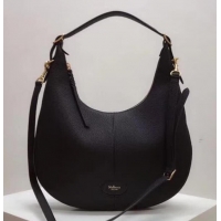 Duplicate Mulberry Small Selby Silky Calf Hobo HH51135 Black