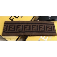 Luxury Classic Fendi FF Stripe Headband 921608 Coffee