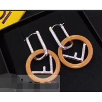 Buy Cheapest Fendi F Is Fendi Earrings Large Size F918165 Brown