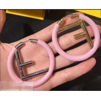 New Fashion Fendi F Is Fendi Loop Earrings F9108173 Pink