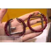 Imitation Fendi F Is Fendi Loop Earrings F9108173 Elaphe Red