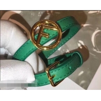 Buy Discount Fendi F Is Fendi Double-wrap Bracelet F934101 Green with Adjustable Buckle