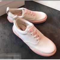 Best Discount Celine Rubber Sole Lace-up Sneakers C72283 White/Pink