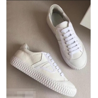 Top Discount Celine Canvas Plimsole Lace Up Sneakers C72426 White