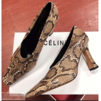 Newly Launched Celine Heel 9.5cm Leather Square-Toe Pumps C22512 Pattern 2019