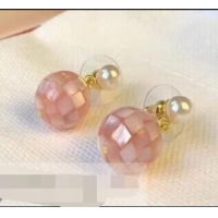 Top Quality Classic Celine Pearl Short Earrings C10902 Pink