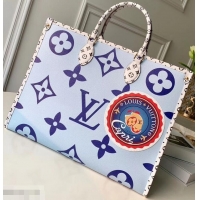 Newly Launched Louis Vuitton Monogram Canvas Onthego Tote Bag 51432 Blue 2019