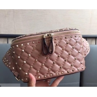 Good Product Valentino Rockstud Spike Belt Bag 0046L NUDE PINK 2018