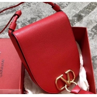 Low Price Valentino Goatskin Medium VRing Crossbody Bag 00456L Red