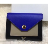 Discount Celine Pocket Medium Flap Wallet 103783 Navy Blue