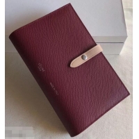 Popular Celine Bicolour Large Strap Multifunction Wallet 952101 Burgundy/Beige