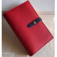 Shop Celine Bicolour Large Strap Multifunction Wallet 952101 Red/Navy Blue