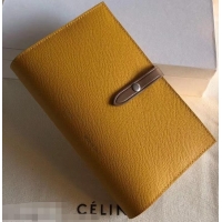 Chic Celine Bicolour Large Strap Multifunction Wallet 952101 Yellow/Brown