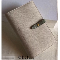 Discount Celine Bicolour Large Strap Multifunction Wallet 952101 Creamy/Army Green