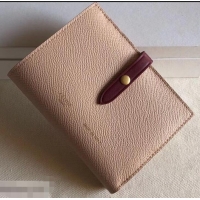 Faux Celine Bicolour Medium Strap Multifunction Wallet 952102 Beige/Burgundy