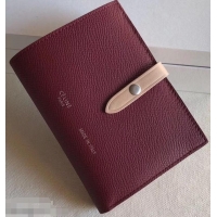 Imitation Celine Bicolour Medium Strap Multifunction Wallet 952102 Burgundy/Beige