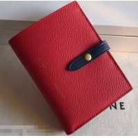 Discount Celine Bicolour Medium Strap Multifunction Wallet 952102 Red/Navy Blue