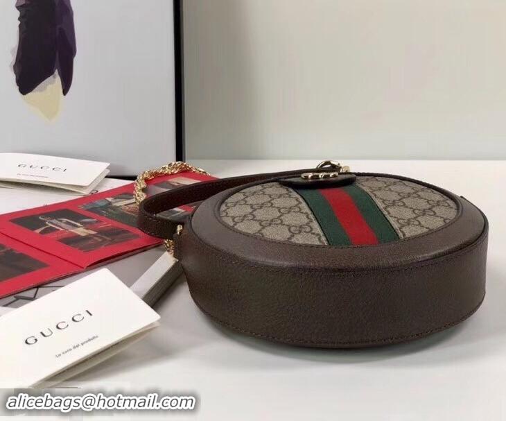 Stylish Gucci GG Supreme Canvas Ophidia Mini Round Shoulder Bag 550618 2018