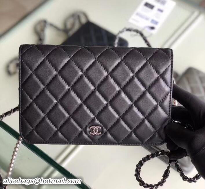 Affordable Price Chanel Pearl CC Logo Wallet On Chain WOC Bag 6003013 Black