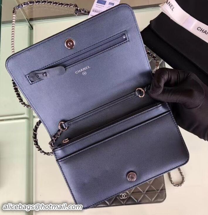 Affordable Price Chanel Pearl CC Logo Wallet On Chain WOC Bag 6003013 Blue