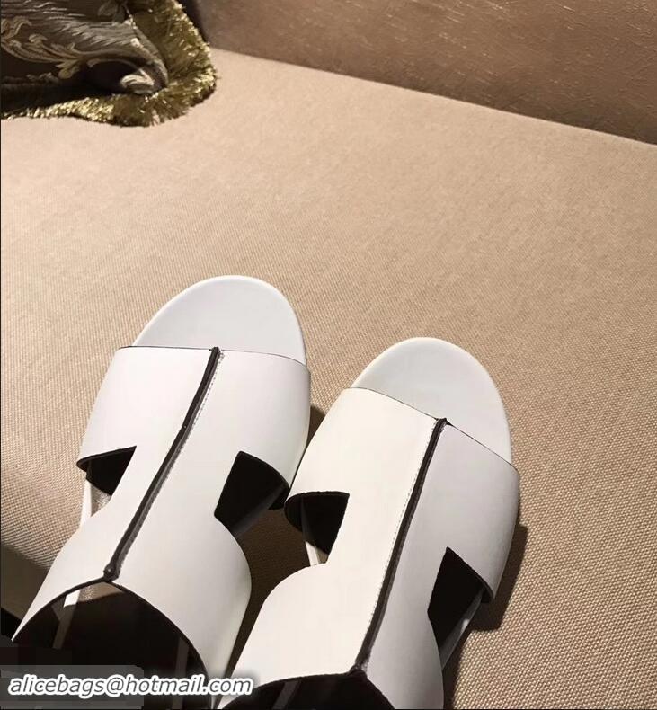 Hot Sale Hermes Heel 5cm Ostia Sandals H94207 White 2019