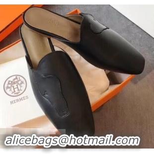 Unique Discount Hermes Tangeria Mules H95108 Black 2019