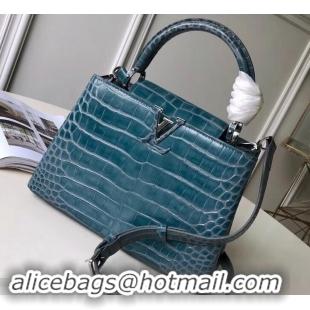 Good Quality Louis Vuitton Crocodilien Brillant Capucines BB Bag N93274 Ocean Blue