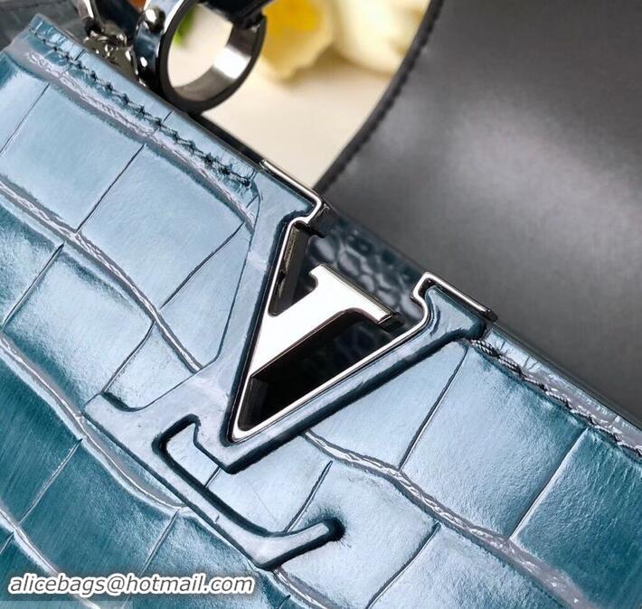 Good Quality Louis Vuitton Crocodilien Brillant Capucines BB Bag N93274 Ocean Blue