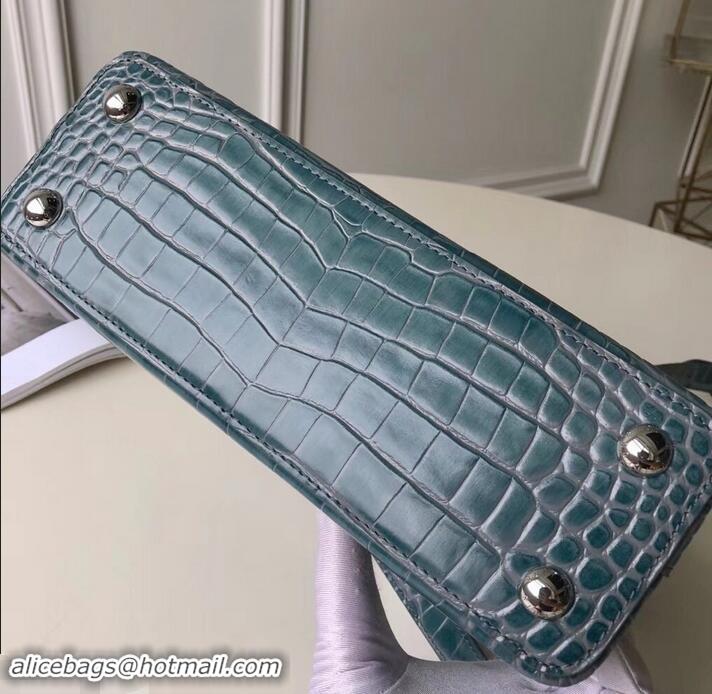 Good Quality Louis Vuitton Crocodilien Brillant Capucines BB Bag N93274 Ocean Blue