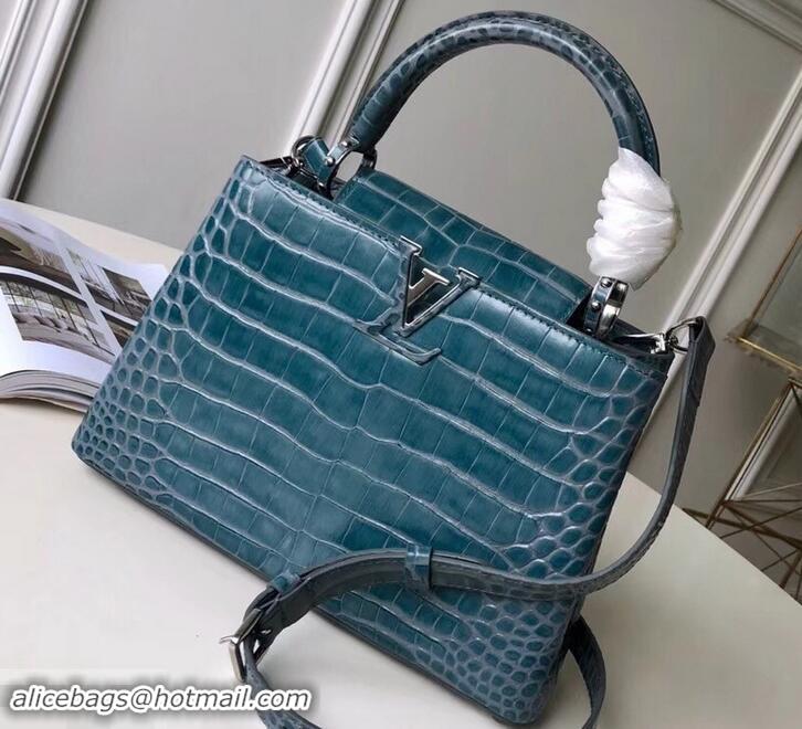 Good Quality Louis Vuitton Crocodilien Brillant Capucines BB Bag N93274 Ocean Blue