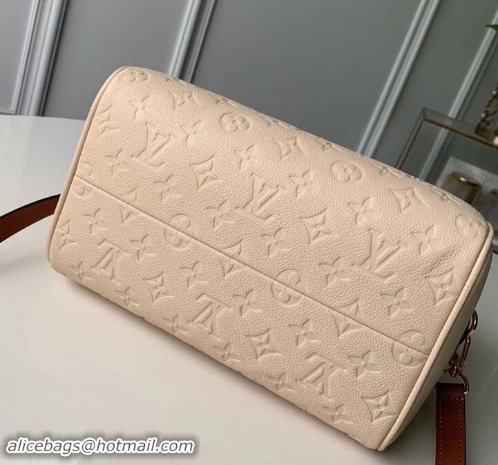 Good Taste Louis Vuitton Monogram Empreinte Speedy Bandouliere 30 Bag M44735 Creme Caramel 2019