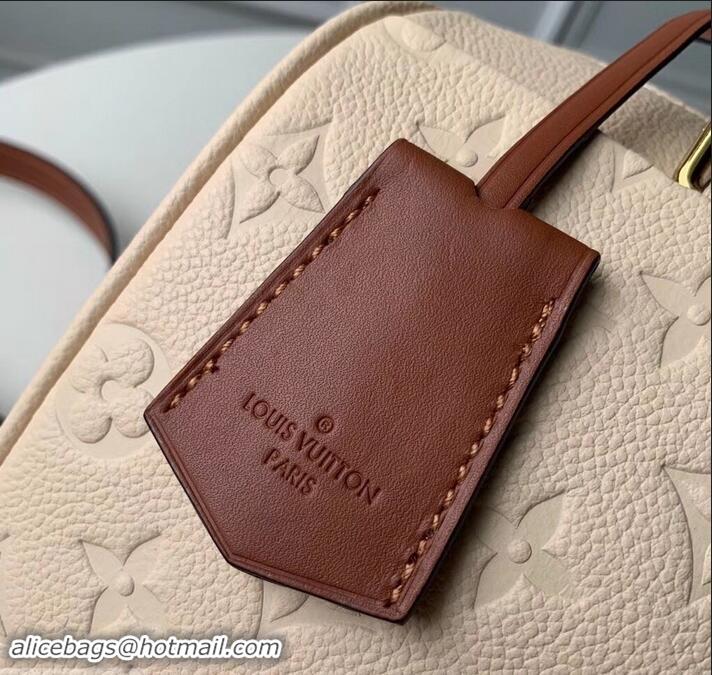 Good Taste Louis Vuitton Monogram Empreinte Speedy Bandouliere 30 Bag M44735 Creme Caramel 2019