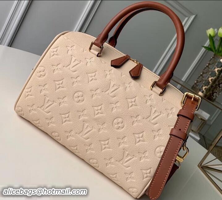 Good Taste Louis Vuitton Monogram Empreinte Speedy Bandouliere 30 Bag M44735 Creme Caramel 2019