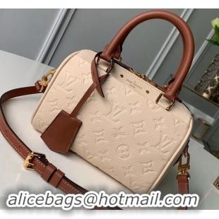 Best Quality Louis Vuitton Monogram Empreinte Speedy Bandouliere 20 Bag M44737 Creme Caramel 2019