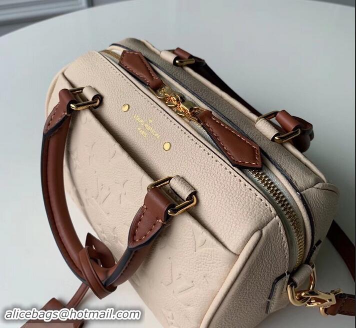 Best Quality Louis Vuitton Monogram Empreinte Speedy Bandouliere 20 Bag M44737 Creme Caramel 2019