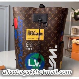 New Fashion Louis Vuitton Monogram Canvas Chalk Backpack Bag M44615 Marron 2019